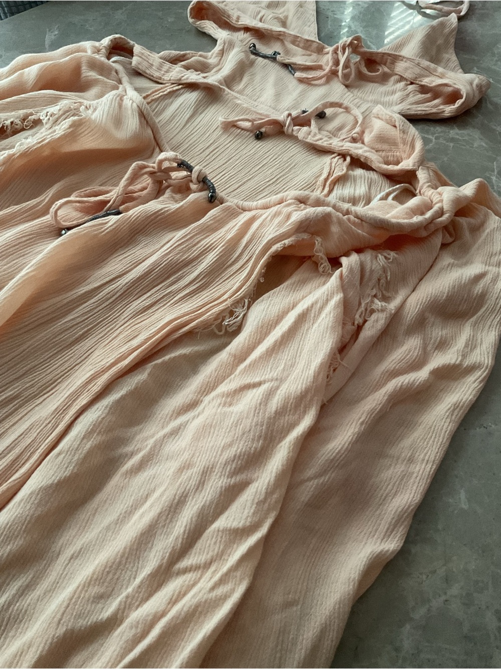 Free People Endless Summer Lille Maxi Dress Sz XS peach color - Picture 9 of 10
